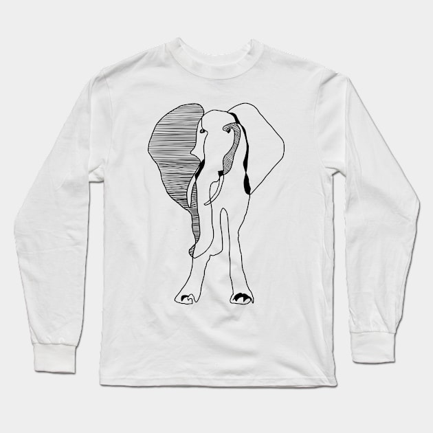 Elephant Long Sleeve T-Shirt by NickiPostsStuff